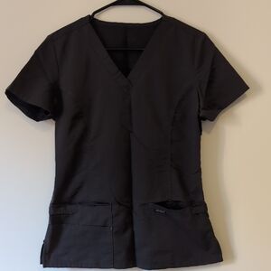 Classic Charcoal Grey V-Neck Women's Scrub Top